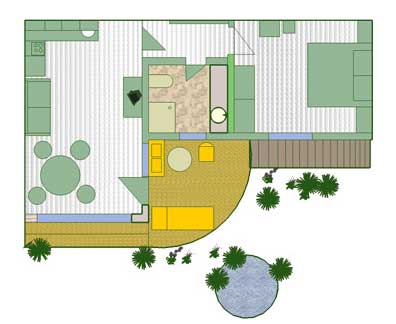 Die Gartenwohnung der Familie Schmiderer in Perfuchsberg ist 50 m2 groß und bietet besten Komfort für die ganze Familie.
